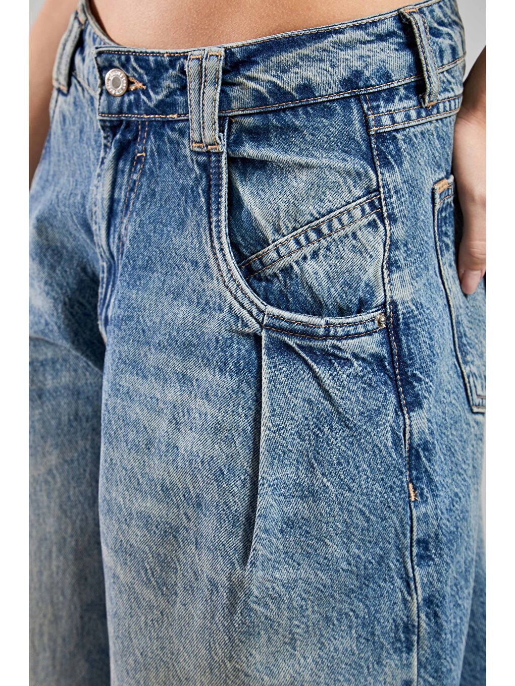 Mavi Kadın T.Kot Rengi 4S565 Baggy Fit %100 Pamuk Denim-1