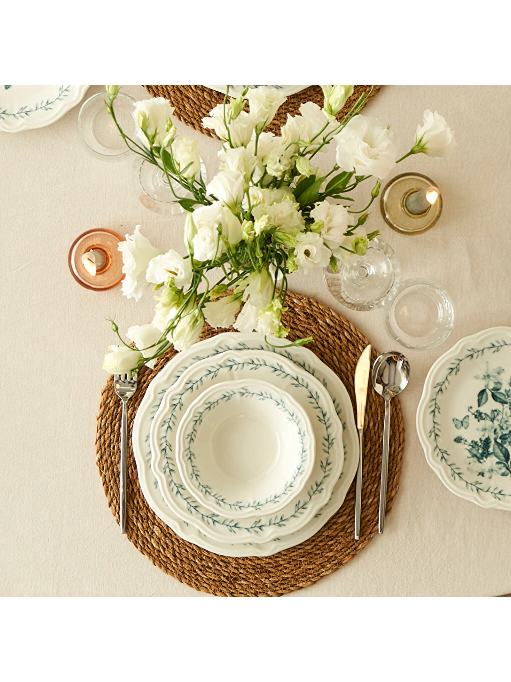 Isabella Stoneware 24 Parça 6 Kişilik Yemek Takımı Yeşil-2