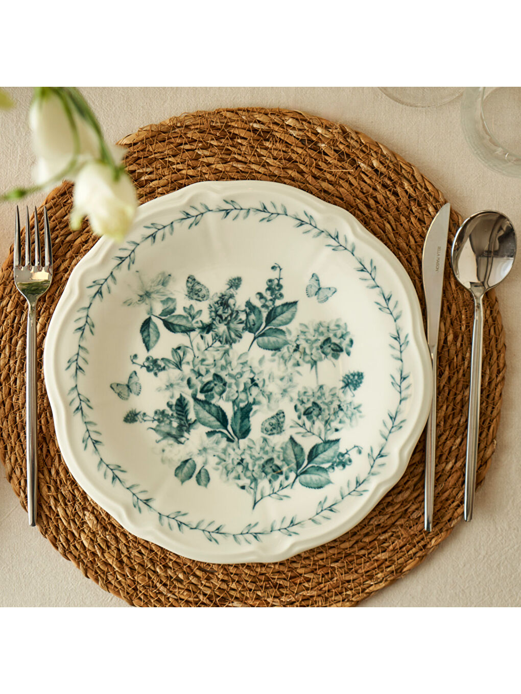 Isabella Stoneware 24 Parça 6 Kişilik Yemek Takımı Yeşil-3