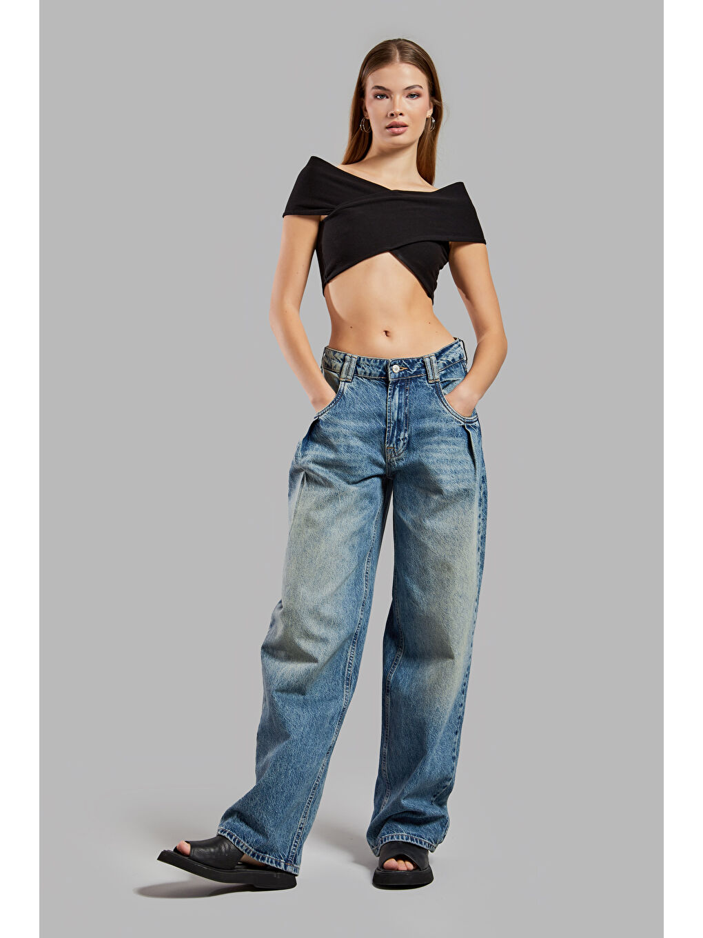 Mavi Kadın T.Kot Rengi 4S565 Baggy Fit %100 Pamuk Denim-4