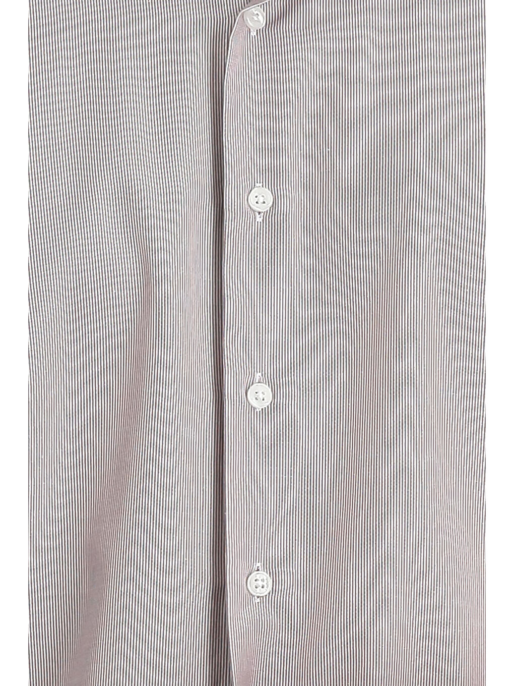 Bordo Uzun Kol Slim Fit Dar Kesim Klasik Çizgili Pamuklu Kolay Ütülenebilir Gömlek-4