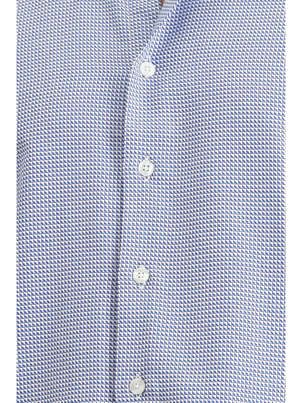 Mavi Uzun Kol Regular Fit Desenli Pamuk Gömlek-4