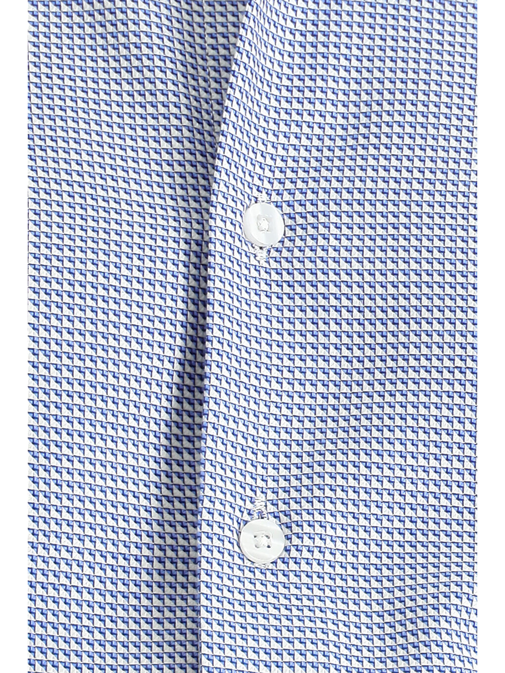 Mavi Uzun Kol Regular Fit Desenli Pamuk Gömlek-5