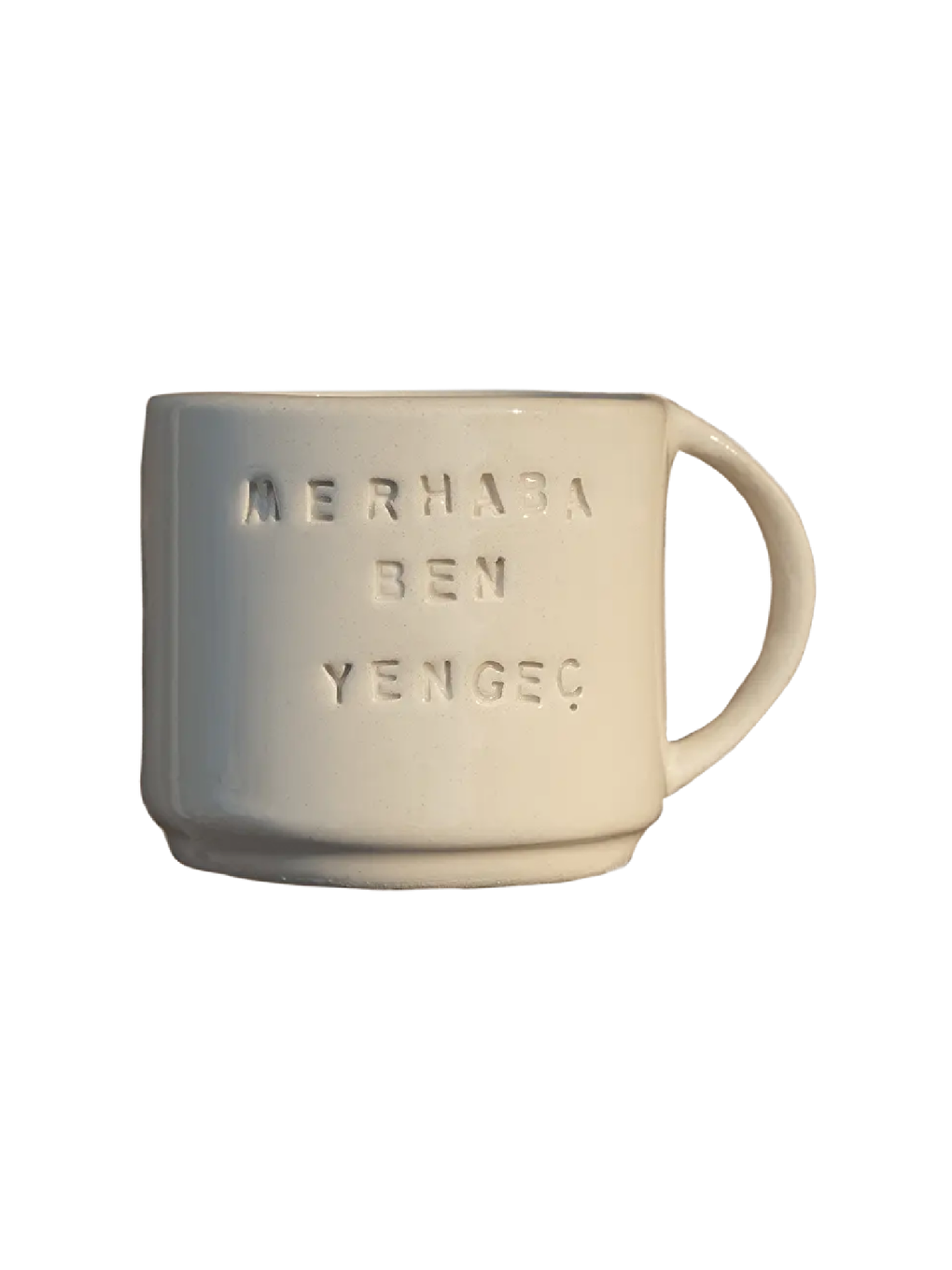 Bej El Yapımı Yengeç Seramik Burç Kupası