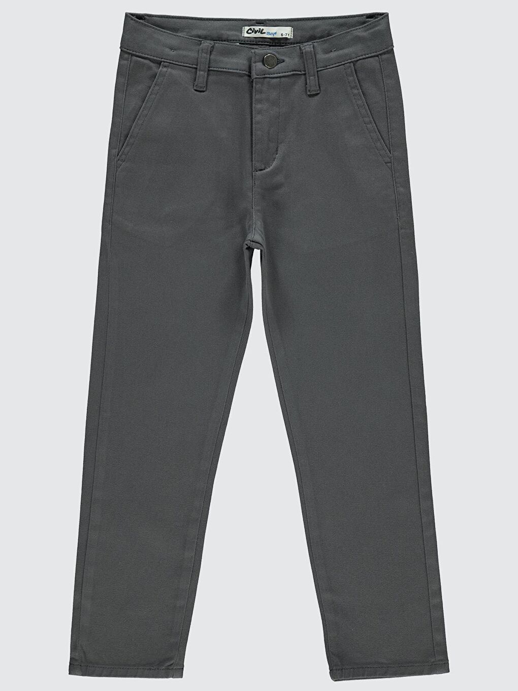 Boys 5 Cep Klasik 6-9 Yaş Pantolon - Gri 7-8 Yaş-1