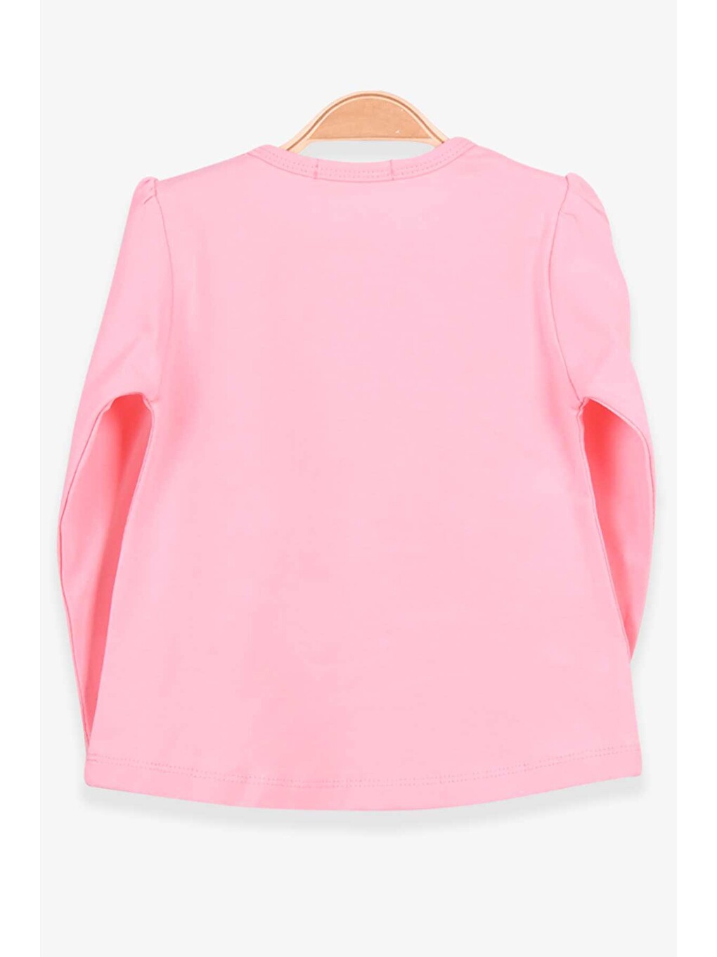 Pembe Kız Bebek Uzun Kollu Tisört Kiz Baskili Pudra (1.5 Yaş)-1