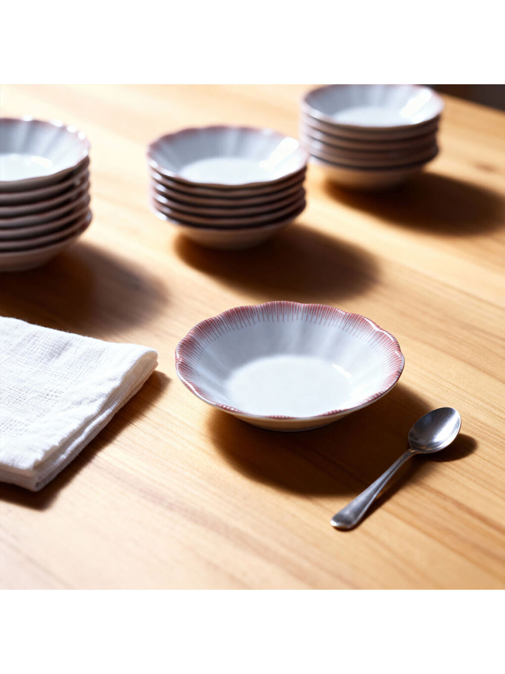 Ekru Acem 12 Parça 10 cm Çay Tabağı 30526-4