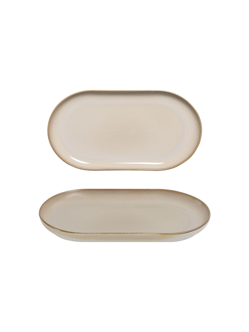 Ekru Bilbao 2 Adet 20x11 Cm Kayık Tabak Agate 969