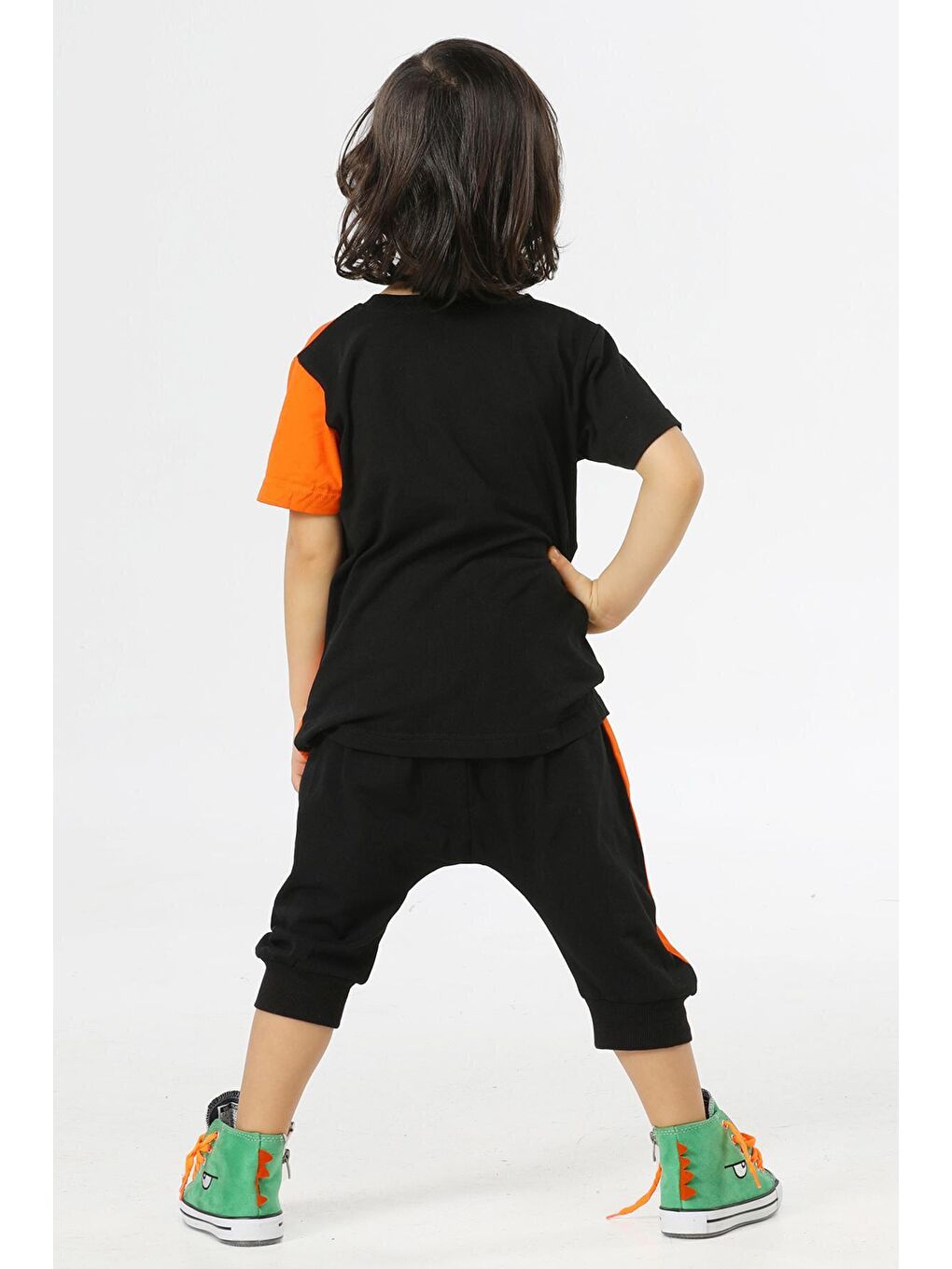 LupiaKids Siyah-Turuncu Orange Thunder Harem Takım - 3