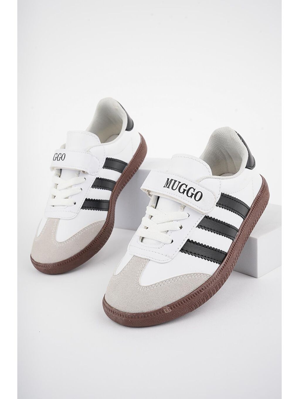 Beyaz OLAF Günlük Ortopedik Bağcıklı Ve Cırtlı Çocuk Sneaker Spor Ayakkabı-1