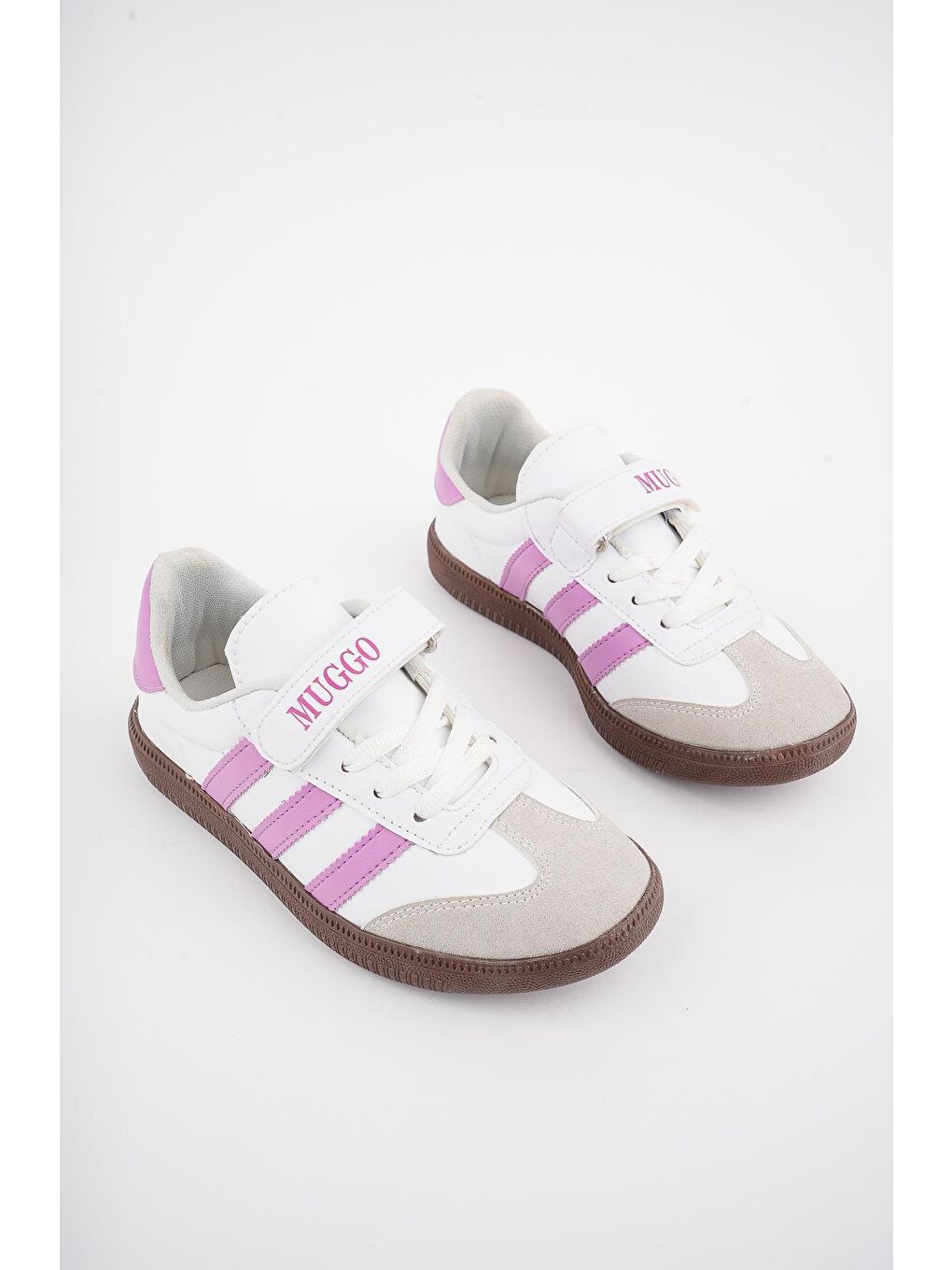 Pembe OLAF Günlük Ortopedik Bağcıklı Ve Cırtlı Çocuk Sneaker Spor Ayakkabı-3