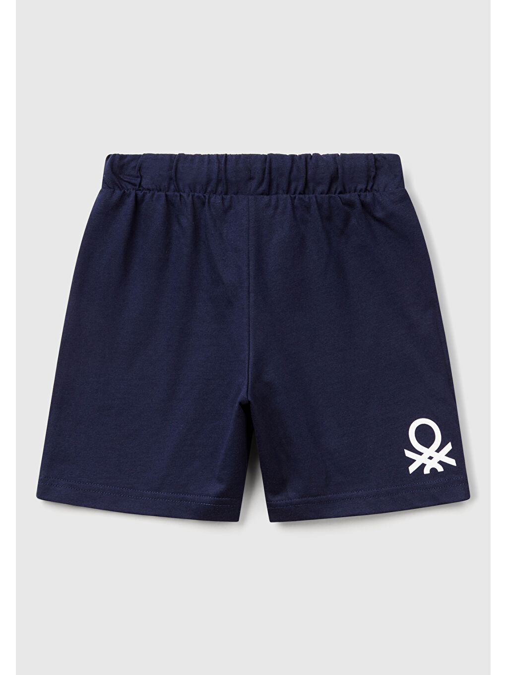 Erkek Çocuk Lacivert Benetton Logolu Bermuda Penye Şort-1