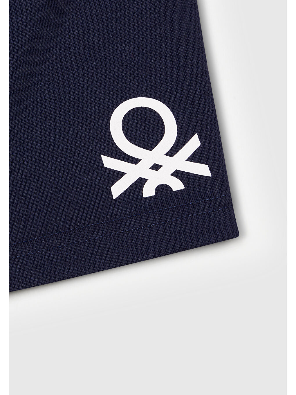 Erkek Çocuk Lacivert Benetton Logolu Bermuda Penye Şort-2