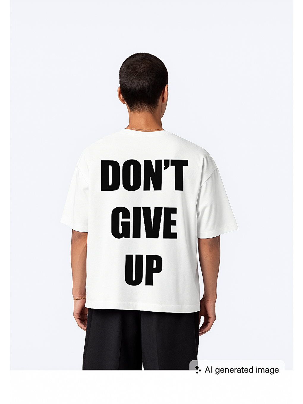 Beyaz Unisex Bugs Bunny Baskılı Bisiklet Yaka Oversize Tişört-1