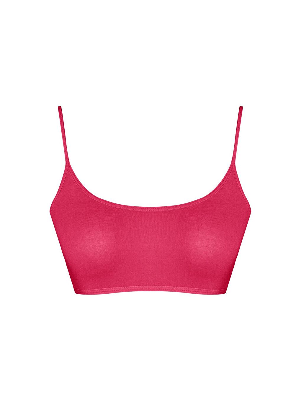 Fuşya Pamuklu İnce Askılı Kapsız Kız Çocuk Alıştırma Büstiyer