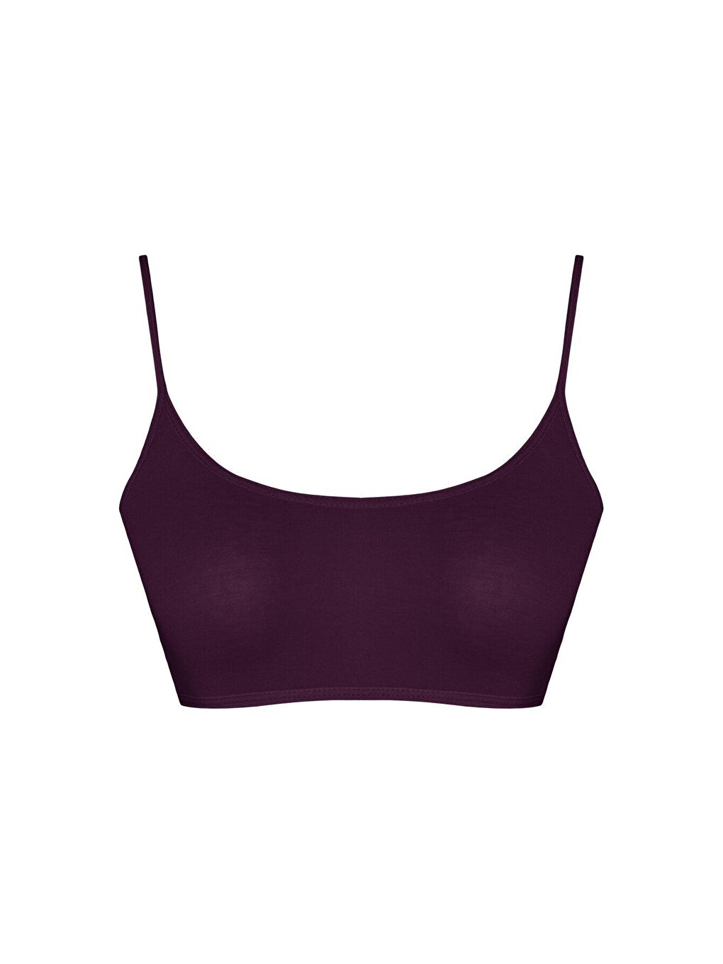 Mor Pamuklu İnce Askılı Kapsız Kız Çocuk Alıştırma Büstiyer