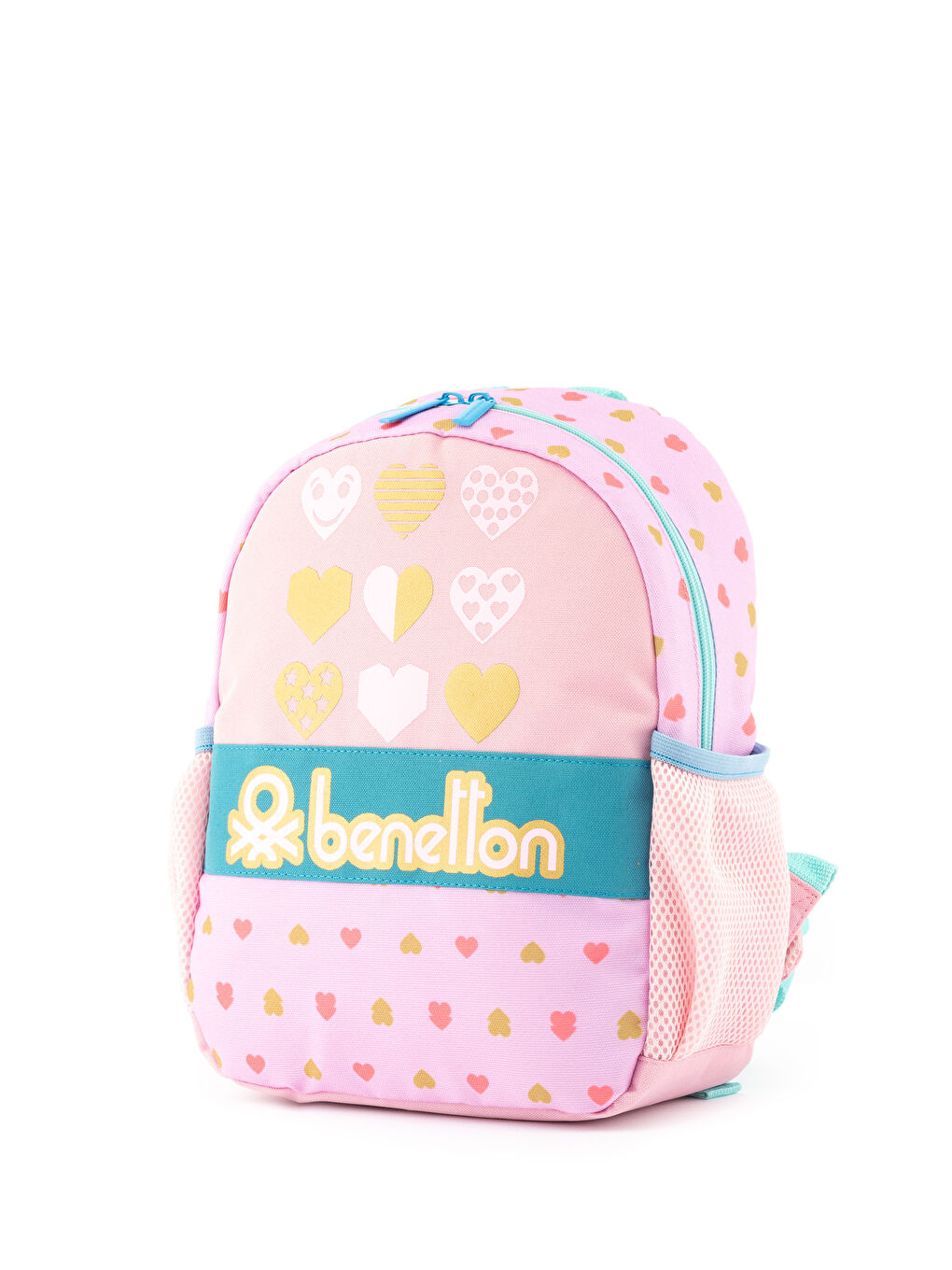Kız Çocuk Pembe Kalp Desenli  Yazılı Anaokul Çantası-4
