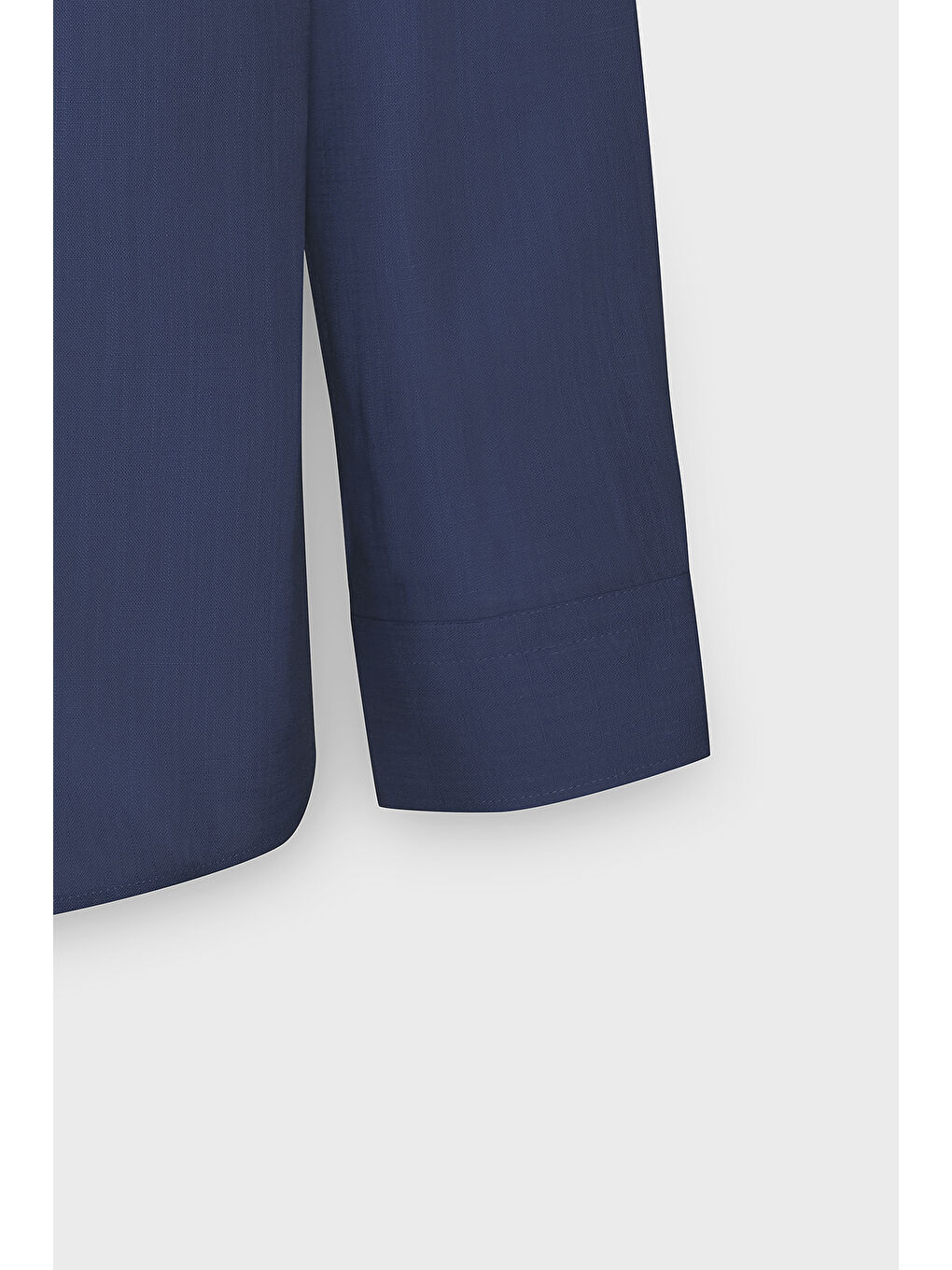 Erkek Lacivert %100 Pamuk Oxford Slim Fit Dar Kesim Düğmeli Yaka Flamlı Gömlek-7