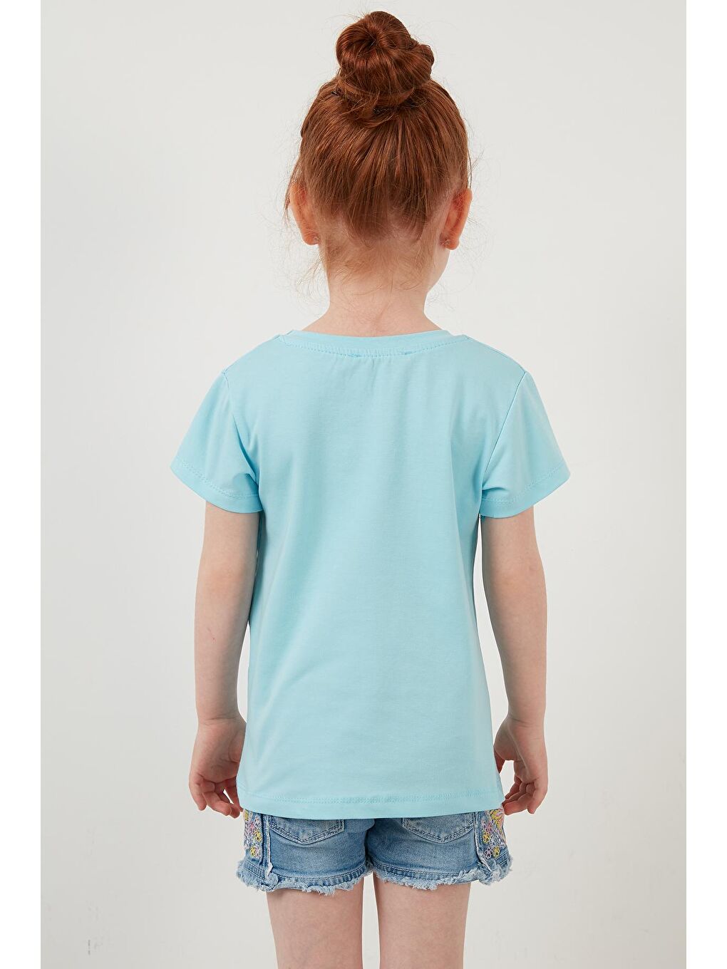 Mavi Baskılı Bisiklet Yaka Pamuklu T Shirt 6211026-4