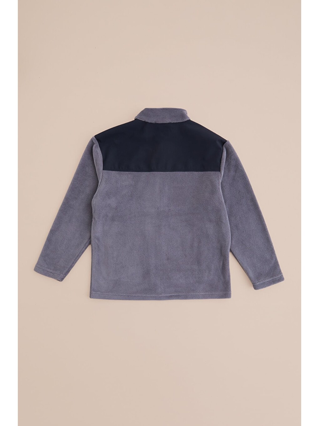 Antrasit Paraşüt Kumaş Detaylı Polar Erkek Çocuk Sweatshirt-2