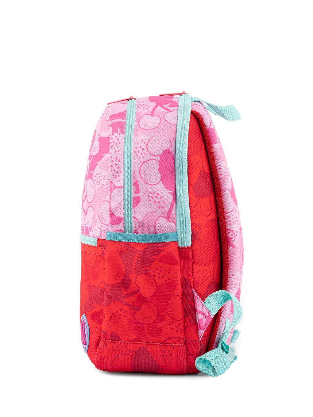Kız Çocuk Pembe Kiraz Desenli  Yazılı Sırt Çantası-2