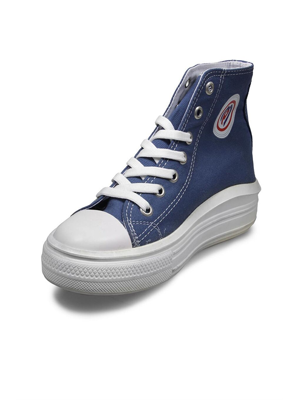 Kadin Mavi Kanvas Ayakkabı-2