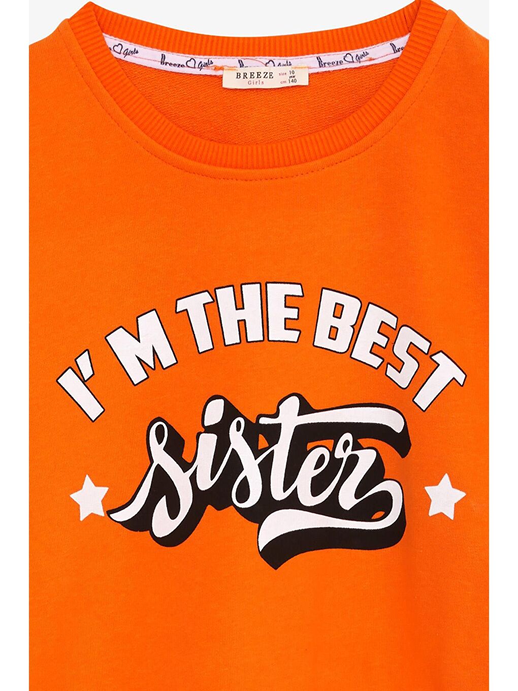 Kız Çocuk Sweatshirt Yazı Baskılı Turuncu (11 Yaş)-2