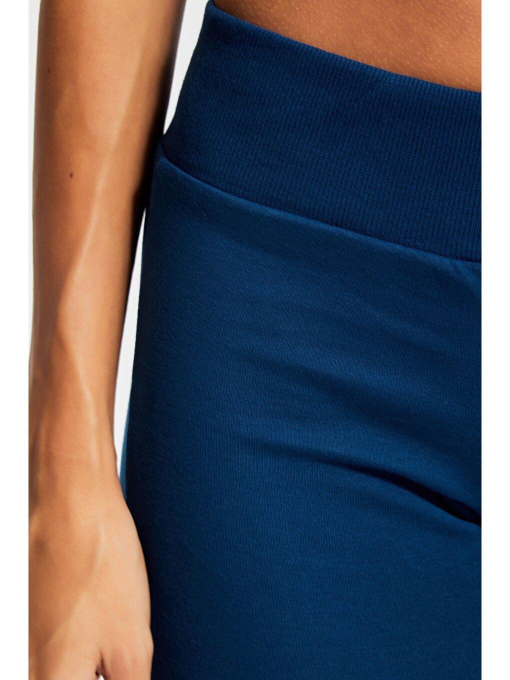 Kadın İndigo Renk s5-53 Slim Fit Süper Esnek Kumaş Flare Fit Pantolon-2