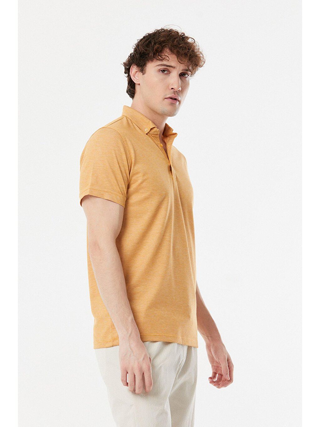 Sarı Polo Yaka Tişört-2