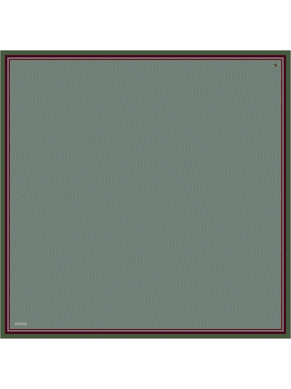 Yeşil Saf İpek Twill Eşarp 9528D 55-3