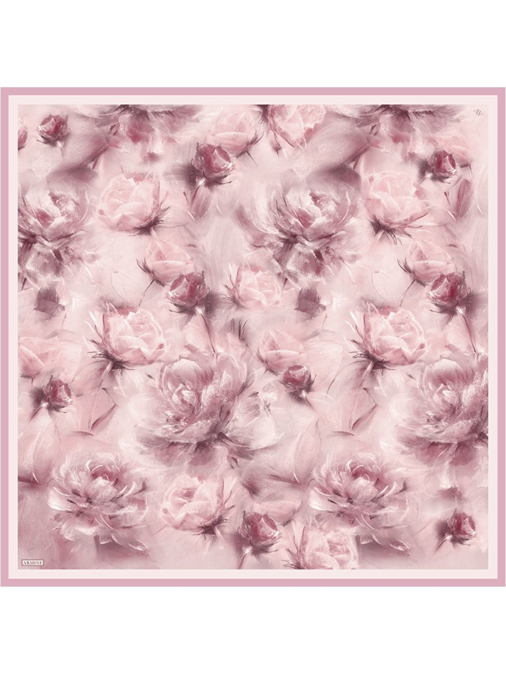 Pembe Saf İpek Sura Eşarp 9515D 32-4