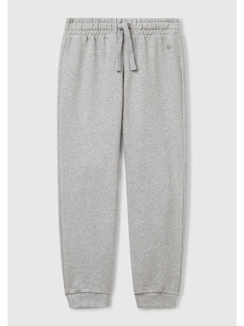 Kız Çocuk Gri Melanj Logolu Eşofman Altı