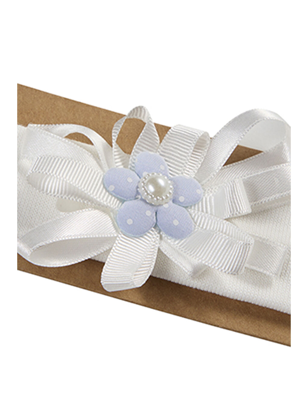 Kız Çocuk Kurdelalı Saç Bandı Beyaz-6