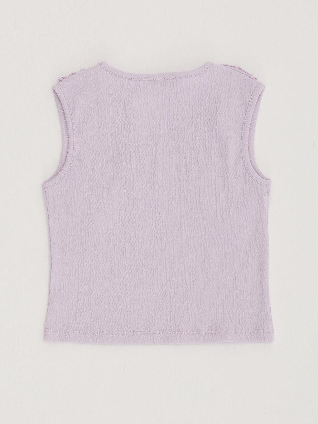 Lila Kız Çocuk Bürümcük Süslemeli Bluz-3