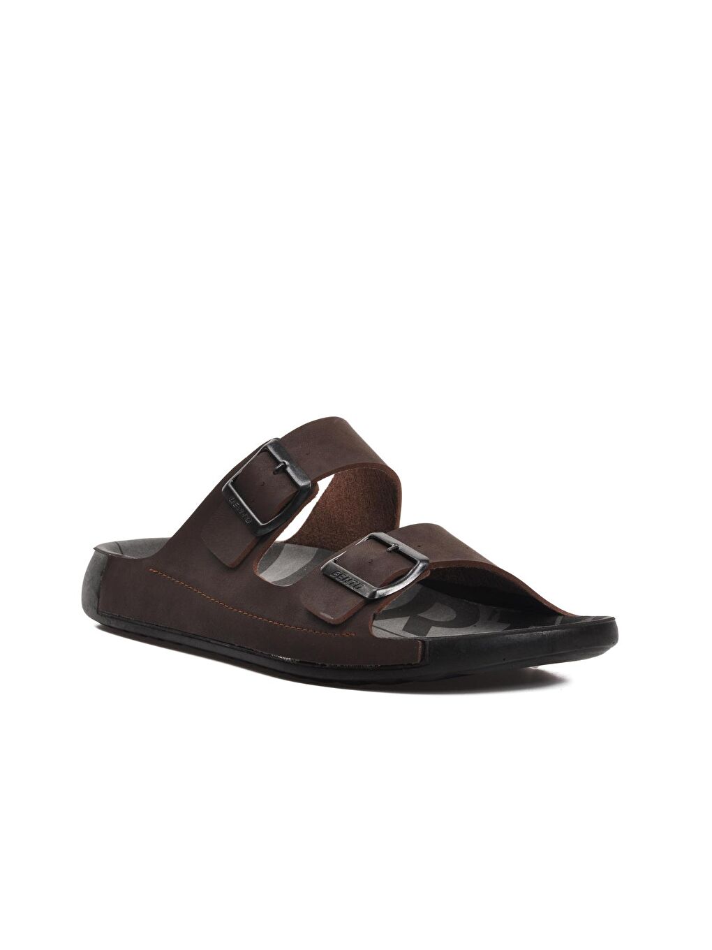 66.001 Siyah Çift Bantlı Erkek Terlik-2