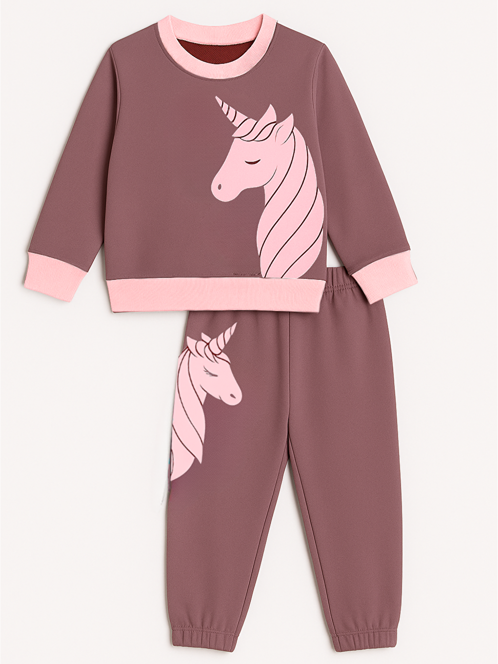 3d Lila Kız Çocuk Eşofman Takım-1