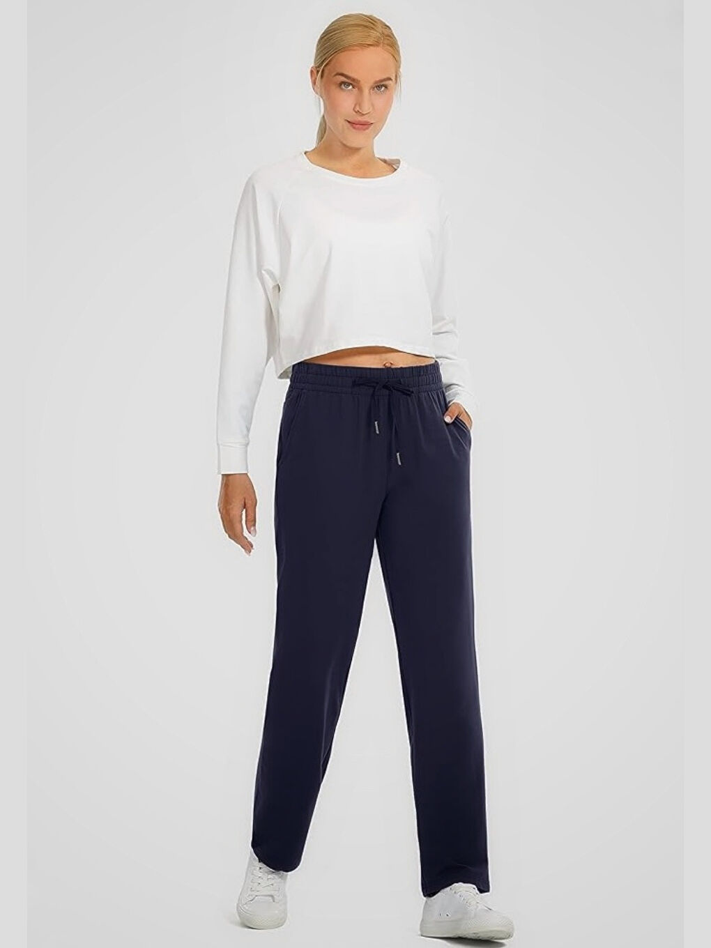 Lacivert Kadın Regular Fit İnce Eşofman Altı SPR24EAK80