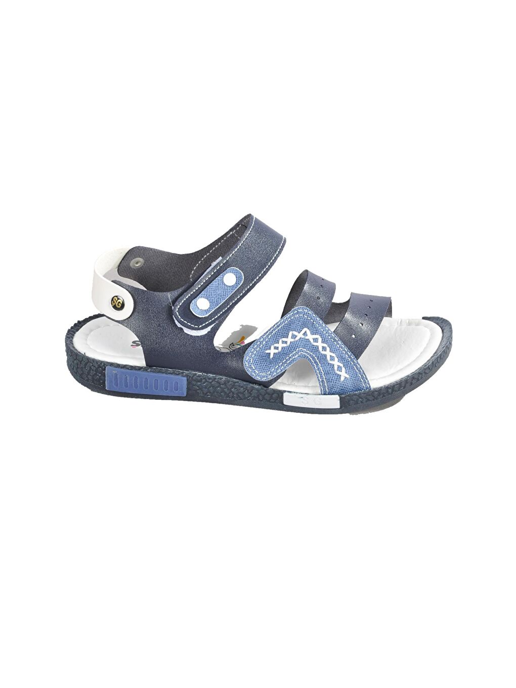 007 Lacivert-Beyaz Çocuk Sandalet-1