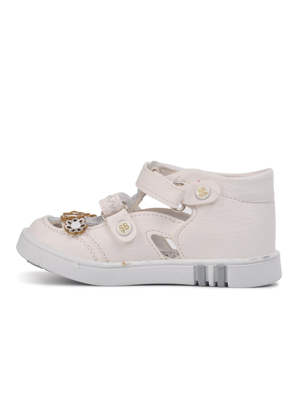 011 Beyaz-Gümüş Çocuk Sandalet-1