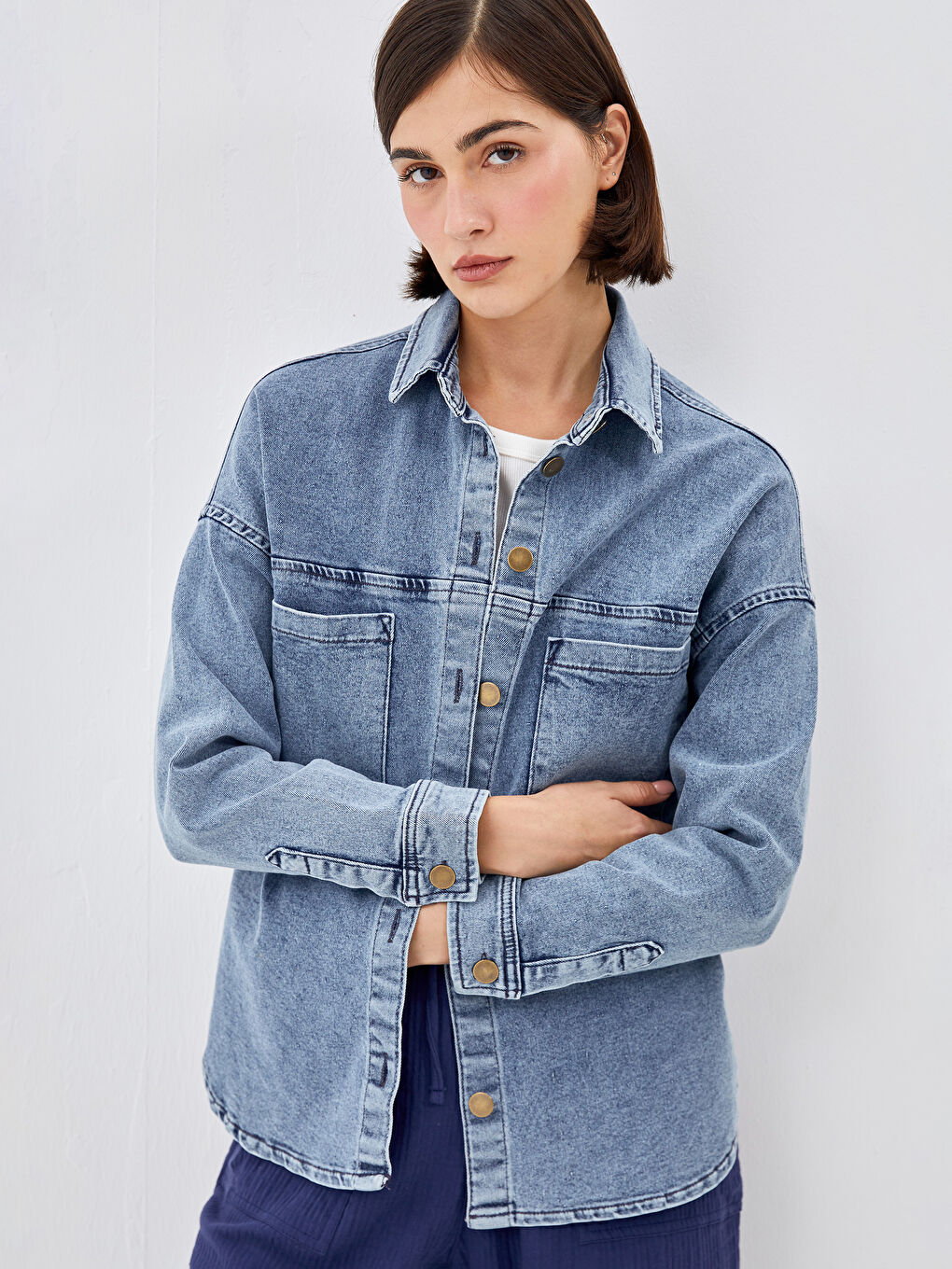 Denim Ceket İndigo-1