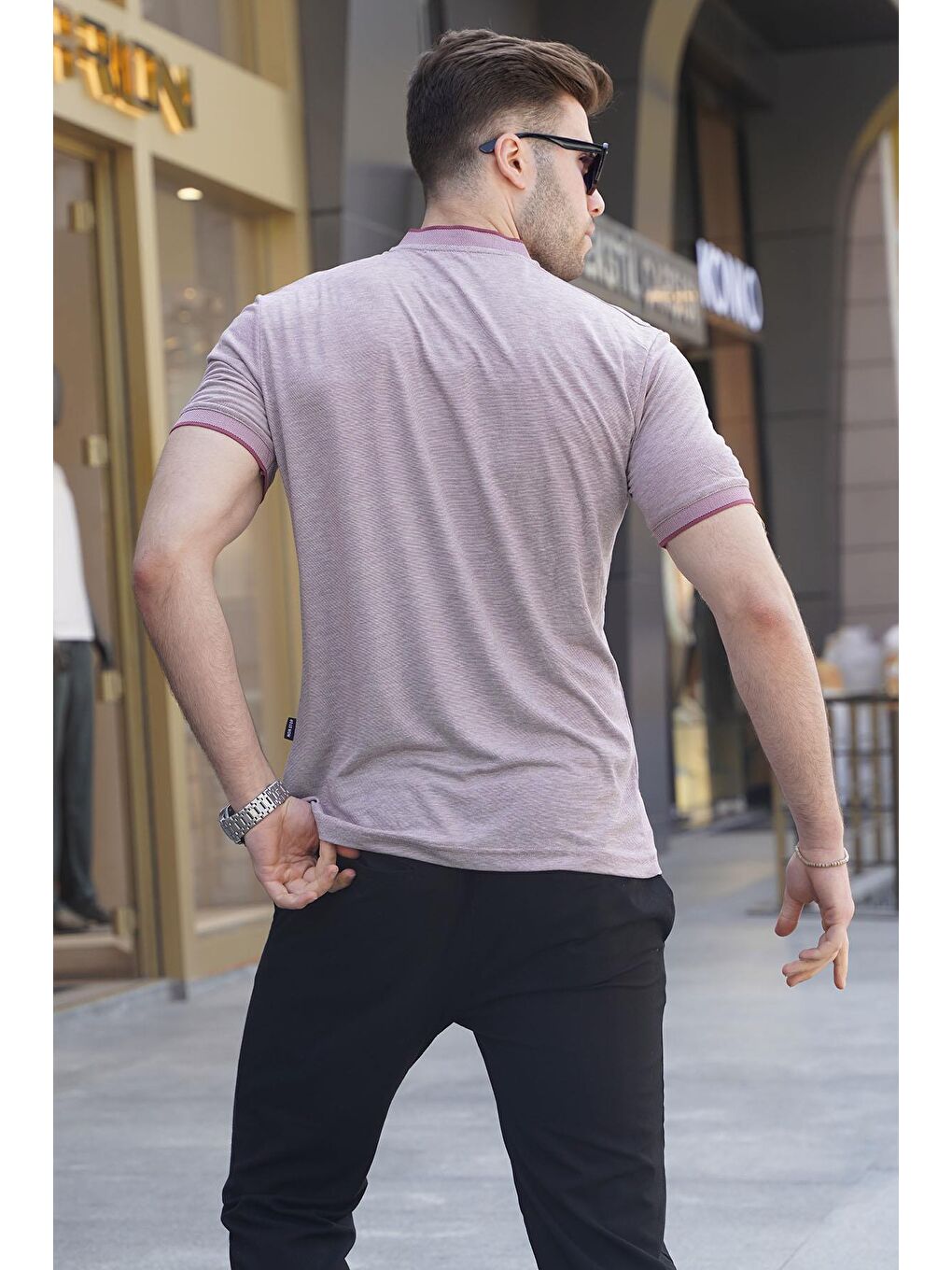 Bordo Hakim Yaka Erkek Polo Tişört 6107-1