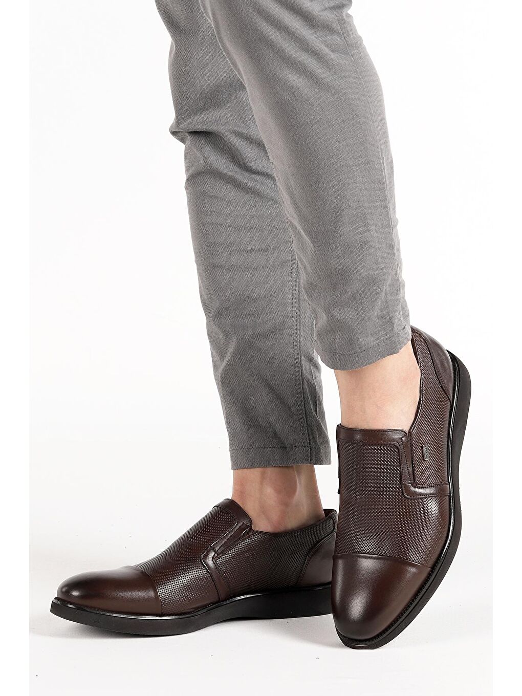 Kahverengi 1760 %100 Deri Eva Taban Erkek Klasik Ayakkabı-1