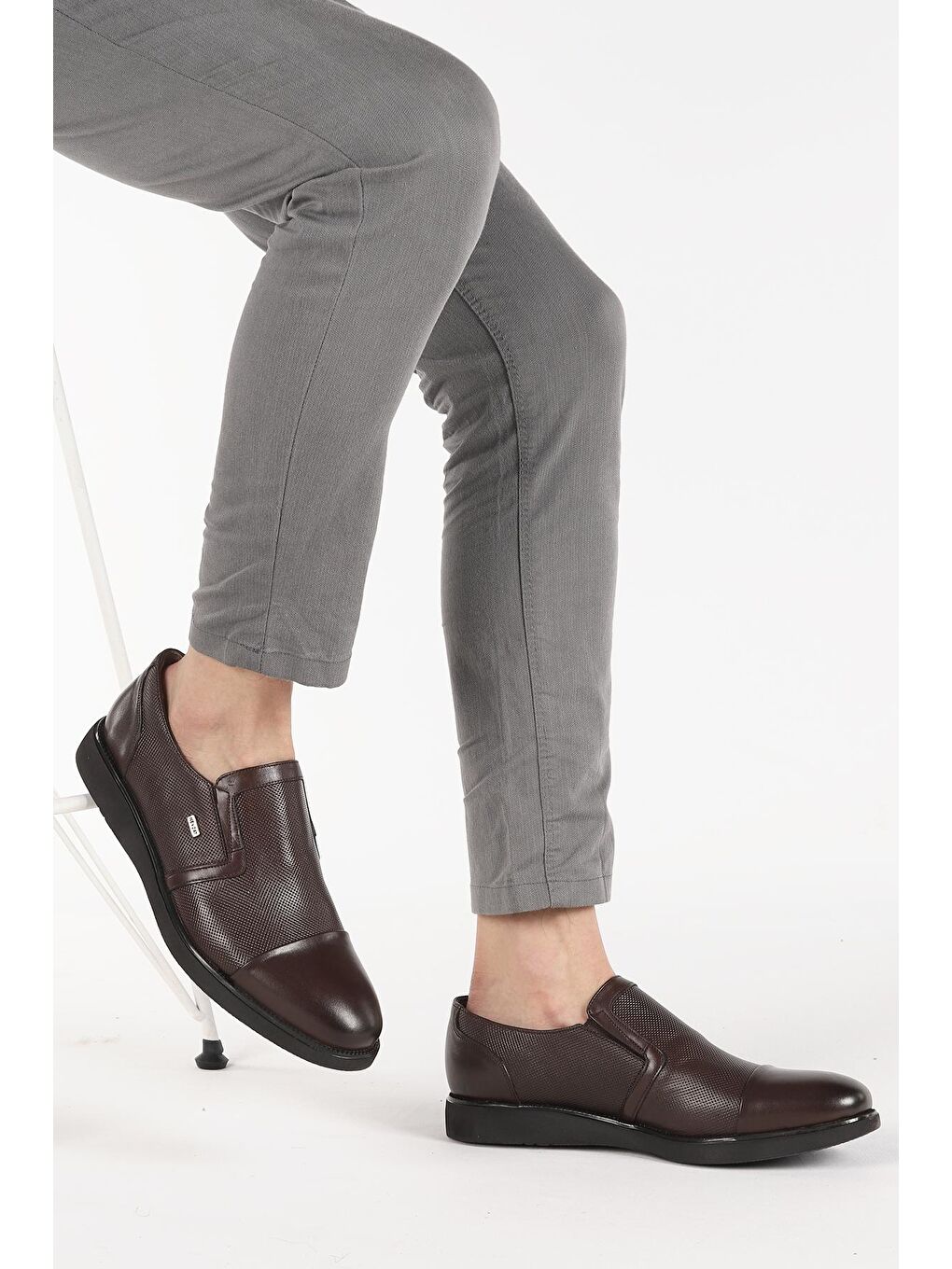 Kahverengi 1760 %100 Deri Eva Taban Erkek Klasik Ayakkabı-2