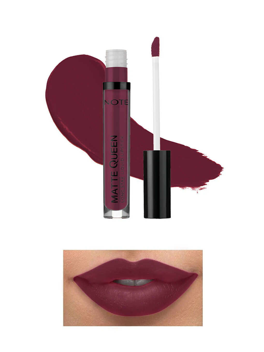 Note Cosmetique Mor Note Matte Queen Lipstick 18 Lead the Heart Kalıcı Likit Ruj - Mor - 1