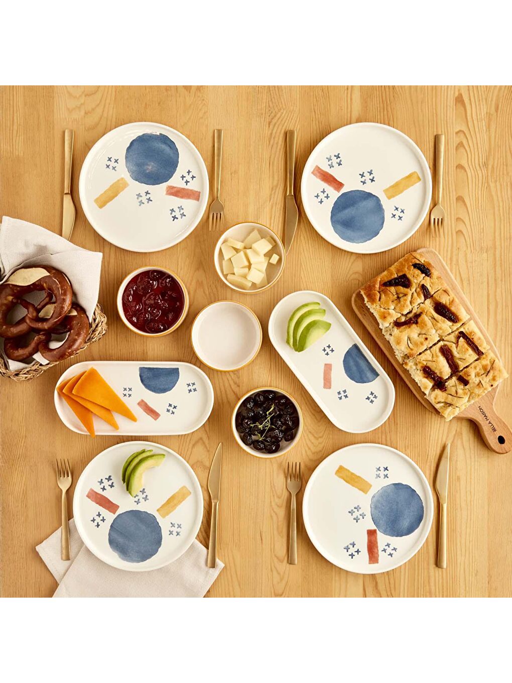 Karışık Lego Seramik 10 Parça 4 Kişilik Kahvaltı Takımı-2