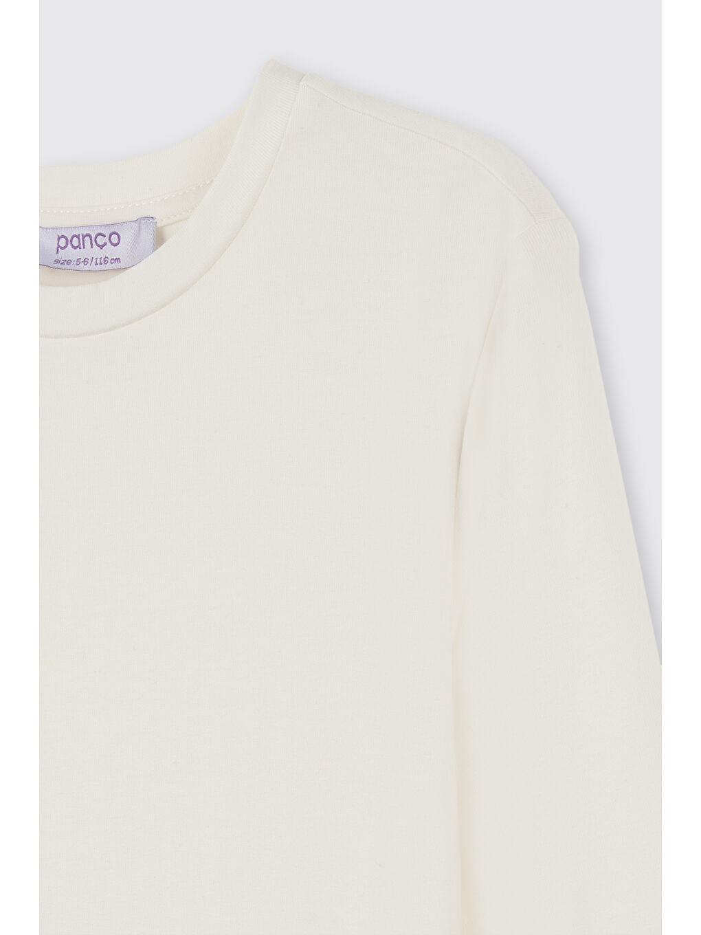 Beyaz Kız Çocuk Uzun Kollu T-Shırt-2