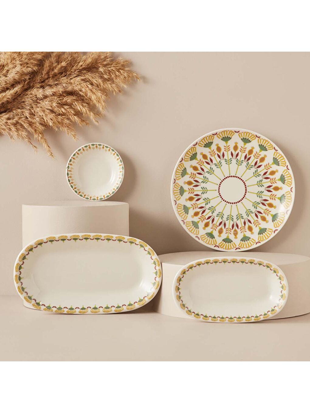 Karışık Gipsy Porselen 12 Parça 6 Kişilik Kahvaltı Takımı Mix