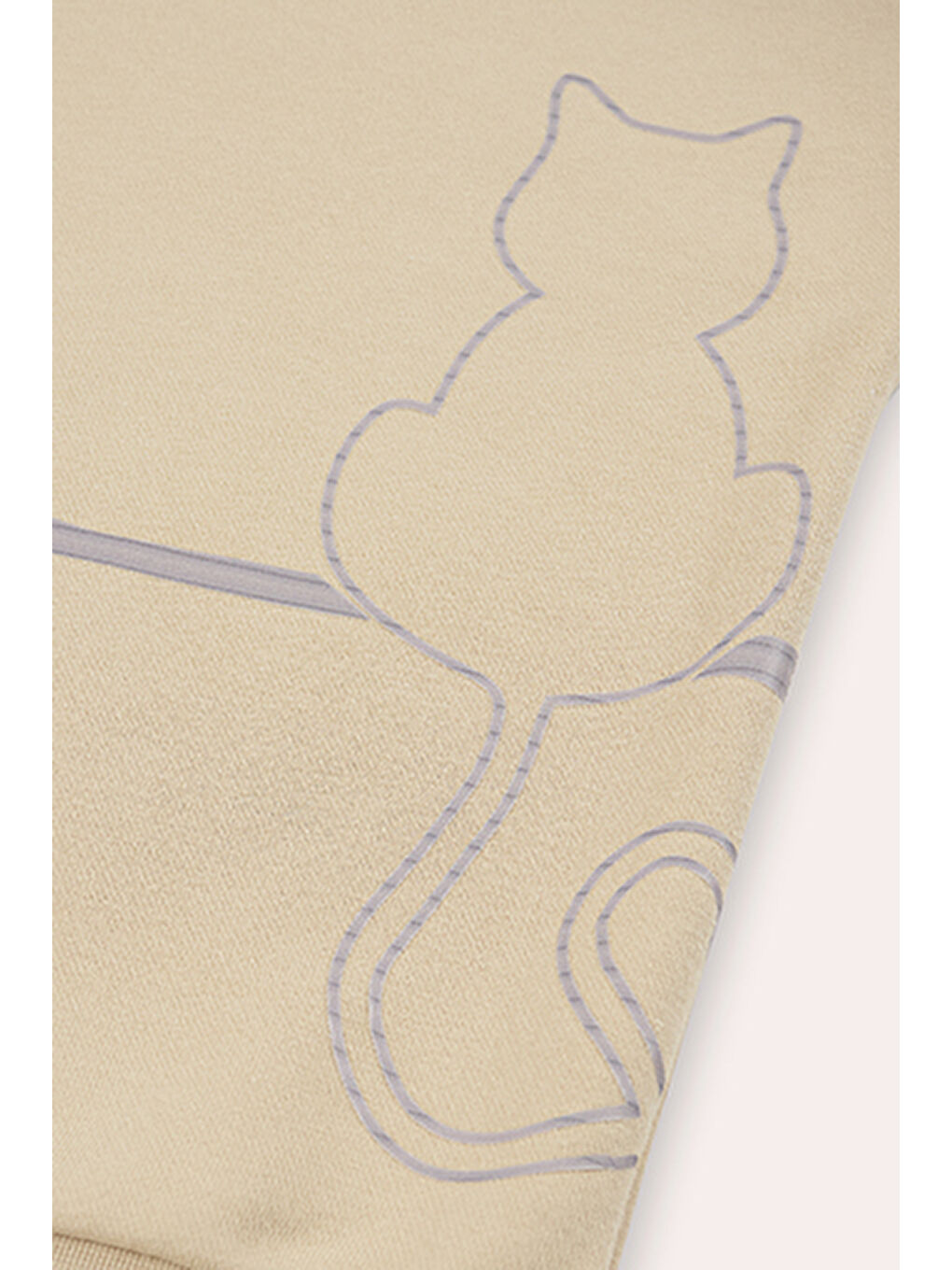 Bej Erkek Çocuk Sırtı Baskı Detaylı Sweatshirt-1