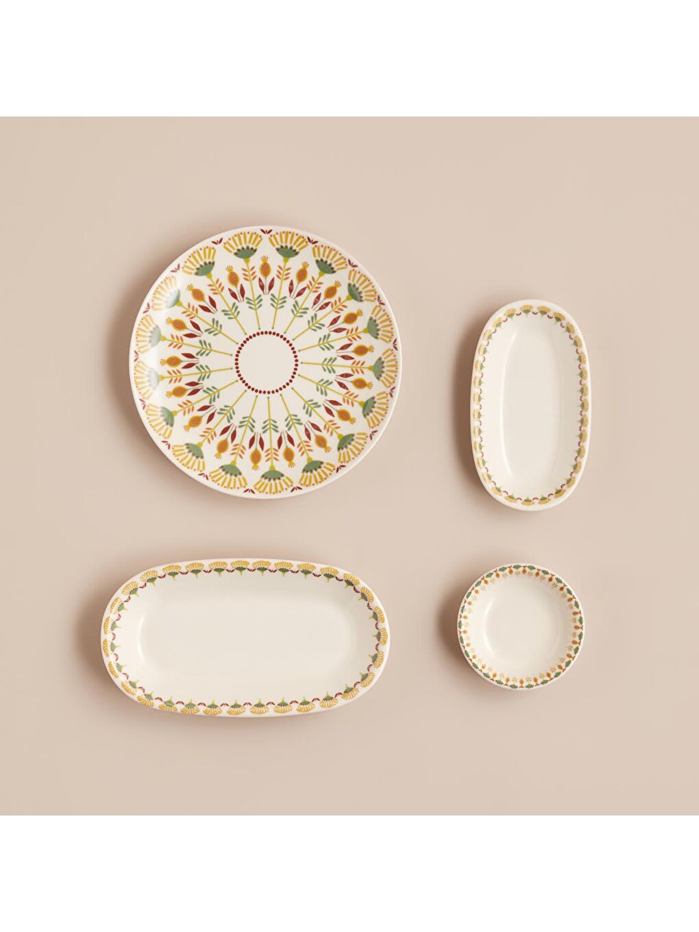 Karışık Gipsy Porselen 12 Parça 6 Kişilik Kahvaltı Takımı Mix-1