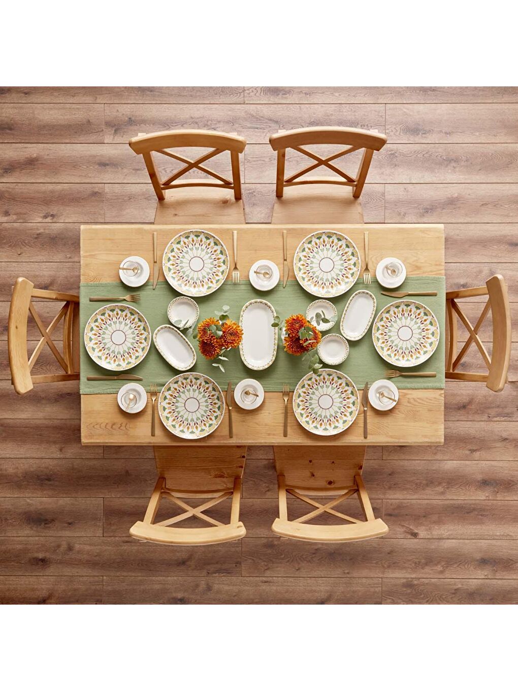 Karışık Gipsy Porselen 12 Parça 6 Kişilik Kahvaltı Takımı Mix-3